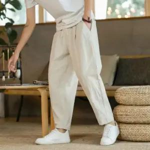 소재 남자바지 남자홈웨어 남자조거바지 바지 린넨 패션 남자 남자와이드팬츠