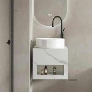 라포식  슬레이트 벽걸이 세면대 캐비닛 소형 아파트 발코니 욕실 싱크대 창의적인 공간 절약형 화장실