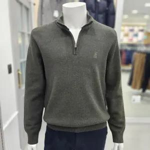 [인디안]이중직 하프넥 반집업 니트 스웨터 MUEBH4W924145_SH