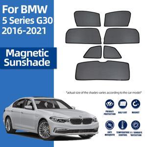 BMW 호환 호환 5 시리즈 G30 2017-2023 용 마그네틱 자동차 차양 실드 전면 윈드 커튼 커튼 후면 베이비 윈