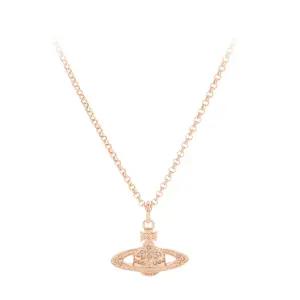 여성 미니 바스 릴리프 핑크골드 목걸이