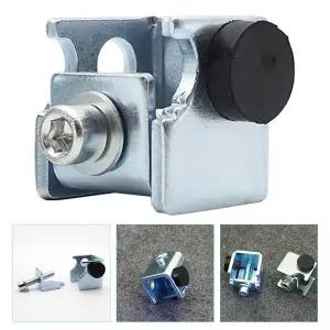 2개 자동 스토퍼 두꺼운 아연 도금 강철 슬라이딩 범퍼 녹 방지 충돌 방지 고무 슬라이딩 유리문 스톱 롤러