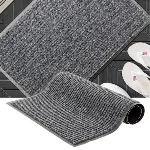 출입구 논슬립 고무 발매트 회색 대형 신발털이 실외 현관 우천 매장 상가