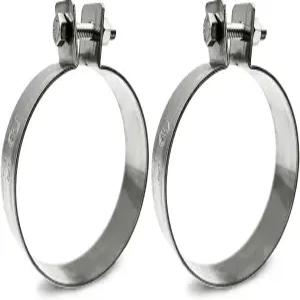 천영다 유니버설 배기 밴드 클램프 모터사이클 2.7인치(70mm 2팩) 슬립용 304 스테인리스 스틸 머플러