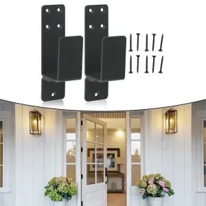 브래킷 세트 도어 바리케이드 2 팩 도어 하드웨어 래치 스테인레스 스틸 드롭 오픈 바 실용