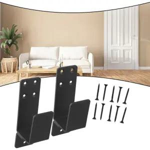 도어 바리케이드 브래킷 2개입 - 가정 보안 강화 내부 및 외부 도어용 드롭 오픈 바