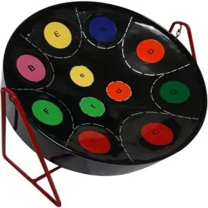 미니어처 스틸팬(스틸 드럼) 지름 12인치 11노트 트리니다드 토바고의 음악이 담긴 교재 - 레인보우