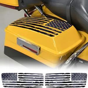 알리카통 아메리칸 플래그 새들백 뚜껑 데칼 비닐 커버 외장 액세서리 블랙 1993-2013 할리 데이비슨