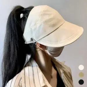 간편 휴대용 마스크 걸이 포니테일 돌돌이 간편 썬캡