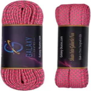 갤럭시 스케이트 반사 롤러 끈 - 더비 부츠 피겨 스케이트를 위한 96인치 빛 핑크 신발