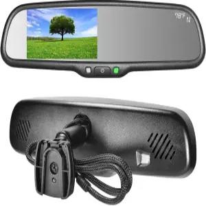 마스터 테일게이터스 10.5인치 OEM 리어 뷰 미러 4.3인치 LCD 화면 + 컴퍼스 온도 유니버설 핏 마운트 밝기