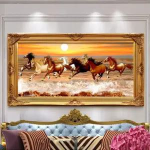 대형 팔마도 보석십자수 공예 비즈 백마