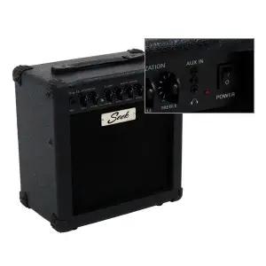 [하프클럽/]입문용 일렉기타 앰프 15와트 휴대용 미니 앰프