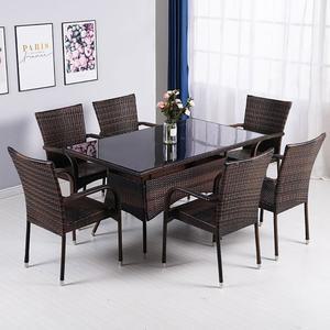 라탄 가구 인용 루프탑 콤비네이션 3인 선반 수영장 사각형 호텔 4인 싱글 마당테라스