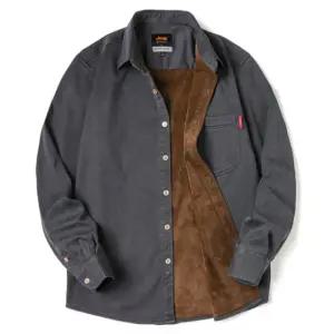 지프 스피릿 겨울 남성 캐주얼 오버핏 기모 셔츠 2062