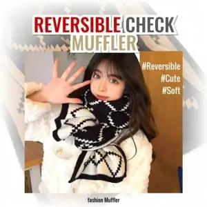 별별창고 양면 체크 목도리 크리스마스 머플러 여자 겨울용 커플