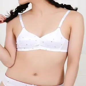 [하프클럽/]주니어 편안한 노와이어 브라 2단계 하트패턴 A컵