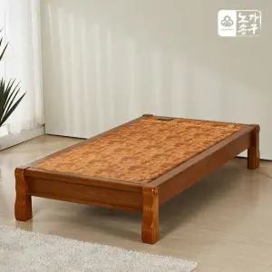 바우 확장형 브라운 황토볼 평상형 침대 싱글 S)