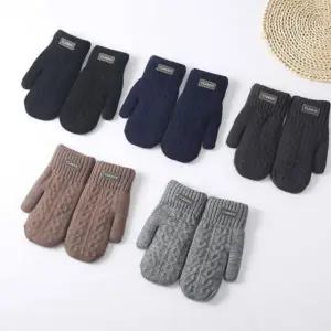 [하프클럽/]장갑 겨울 벙어리 방한 손모아 털 데일리 꽈배기