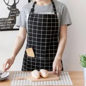 모던 디자인 체크 앞치마 북유럽풍 주방용 요리 WFIL5JU