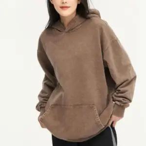 고품질 남자 여자 커플 피그먼트 워싱 오버핏 무지 후드티 후드집업 (WFKBORF)