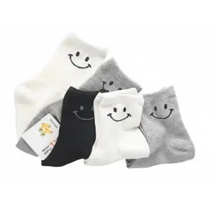 국산 11-12세 초등학생 웃음캐릭터 중목 양말 5켤레 세트 랜덤발송