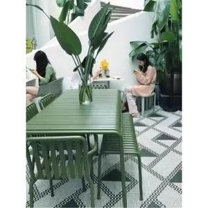 정원테이블 6인 주택 마당 1인 6개 160x90cm 실내 의자4개 티테이블 1개 편의점