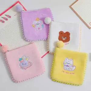 벨벳 자수 생리대 화장품 파우치 여행 휴대 소품 보관 (WFKBRGI)