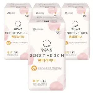 좋은느낌 센서티브스킨 데일리 팬티라이너 롱 36Px4팩
