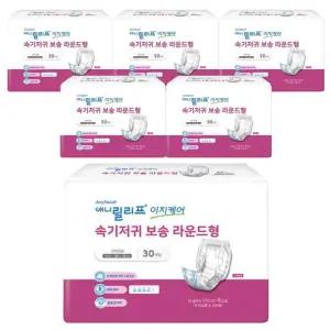 애니릴리프 이지케어 속기저귀 보송 라운드형 성인용기저귀 30Px6팩