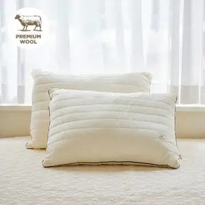 [가방세트]1+1 몽클 고밀도 60수 순면 호주산 양모 배개 50X70cm)