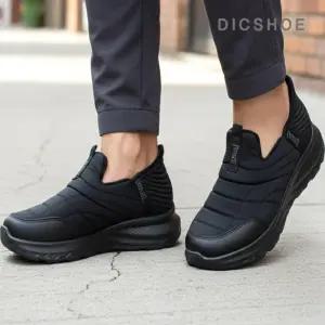 [딕슈]딕슈 남성 퍼 안감 패딩 스니커즈 슬립온 4cm SOMS369