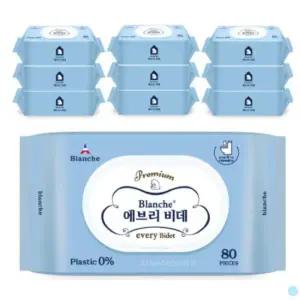 블랑슈 에브리비데 클린터치 물티슈 캡형 80매 10팩 435124