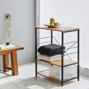[하프클럽/]철제선반장 원목 수납선반 3단 다용도수납장