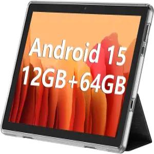 에코패드 10.1인치 태블릿 안드로이드 15 12GB(4+8) RAM / 64GB ROM 1TB SD 카드 확장 1280x800 IPS HD