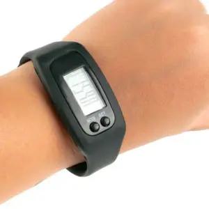 [하프클럽/]만보기 전자시계 실리콘 스마트 손목 워킹 블랙