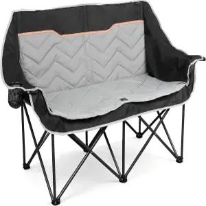 더블 캠핑 의자 패딩 러브시트 소파 캐리백 오버사이즈 2인용 헤비 듀티 접이식 잔디 파티오 뒷마당용