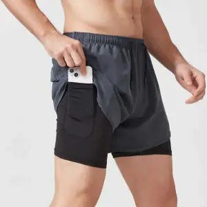 [하프클럽/]속바지포켓 일체형 스포츠 3부팬츠 허리밴딩 운동바지