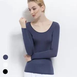 가을 슬림 키밍 겨울보온 베이직 여성 이너 모달 긴팔 티셔츠 라운드넥