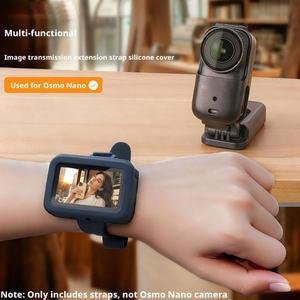 DJI호환 오즈모 나노 카메라 마운트 이미지 전송용 손목밴드 실리콘 핸드 스트랩 조절 가능 손목 밴드 액세