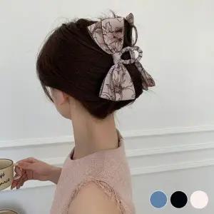 꽃무늬 양방향 헤어핀 여성용 고급 집게핀