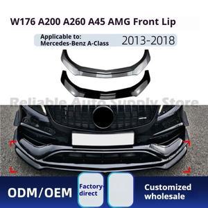 메르세데스 호환-벤츠 호환 A-클래스 W176 A180 A200 A45 2013-18 AMG 프론트 범퍼 립 스포일러 개조 부품