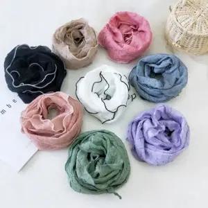 은창웨이브 플 면 스카프 여성 봄 롱 스카프 머플러 목도리 가을 겨울 여자 머플러 목도리 마후