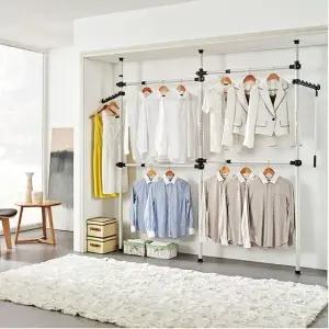 4단고정식행거 옷걸이 38mm 38mm봉행거 PS로빙행거 4단 행거 (WFKC3HG)