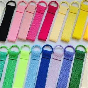컬러 스트랩 키링 패브릭 키홀더 키링꾸미기 네임택 가방장식 (WFKCF8Y)
