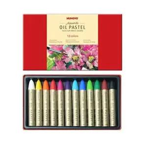 수채 오일파스텔 12색 세트 고급 안료 부드러운 터치감 오일 파스텔 물감 (WFKE39E)