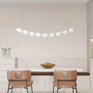 비즈 롱 북유럽 샹들리에 레스토랑 펜던트 조명 식당 바 테이블 램프 콤비네이션 고정장치 단색