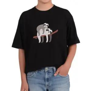 오버핏반팔티 나무늘보 가족 여유 느림보 다양한색상 전사이즈 (WFKC7LP)