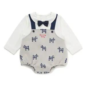 [블루독베이비8] 26SS(BE)BI 자가드 바디수트 HJ (4611360409) (BLUEDOG BABY/유아/출산/백일/선물/도트/강