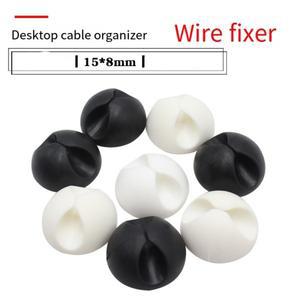 자동차 와이어 클립 고정 정리함 블랙 컬러 클램프 코드 케이블 라인 거치대 컴퓨터 USB 패스너 5개